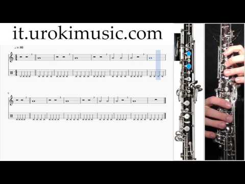 Lezioni di Oboe C#1 S#1 L#6 Melodia Tutorial Spartito Imparare Insegnante Metodi Partiture