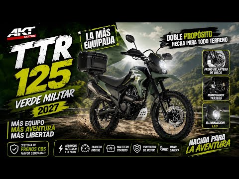 AKT TTR 125 Verde Militar 2027 | ¿La mejor doble propósito 125? 