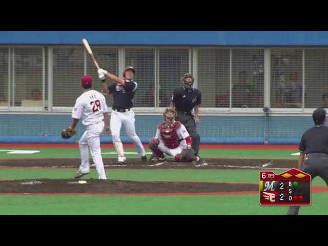 【ファーム】さすが4番!! マリーンズ・安田の3ランHRで勝ち越し!! 2019/9/3 E-M(ファーム)