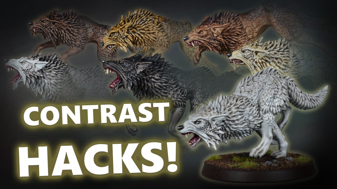 Contrast Hacks! How to paint Wolves | Wolf Fur Tutorial | Fenrisian Space Wolves Warhammer 40k
