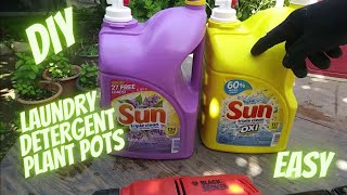 DIY Plant Pots From Laundry Detergent Container