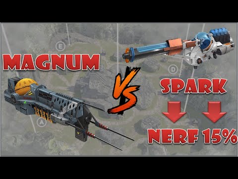 Spark vs Magnum light weapons comparison war robots