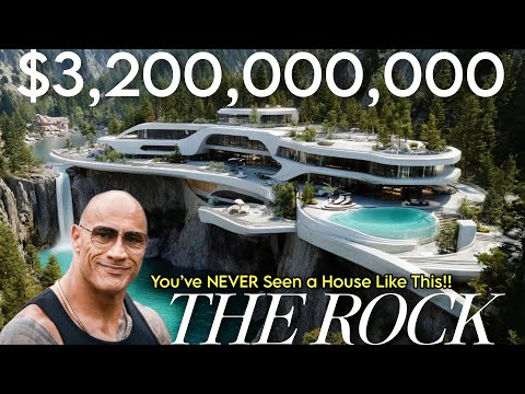 Dwayne johnson lives in this $3.2 Billion MASSIVE Cliffside Mansion