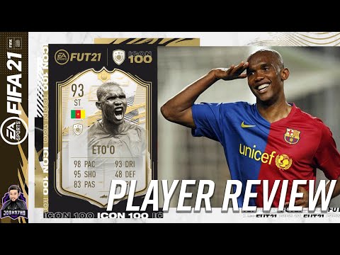 BEST ICON STRIKER IN FIFA? 93 PRIME ICON MOMENTS SAMUEL ETO'O PLAYER REVIEW! FIFA 21 ULTIMATE TEAM