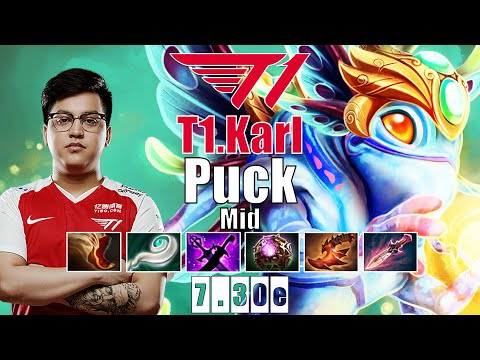 Puck Mid | T1.Karl | KARL 16 KILLS PUCK SUPER BROKEN BUILD | 7.30e Gameplay Highlights