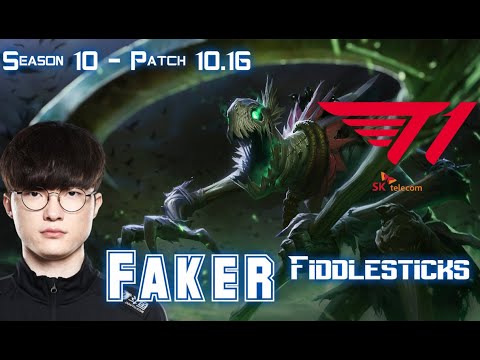 T1 Faker FIDDLESTICKS vs LEBLANC Mid - Patch 10.16 KR Ranked