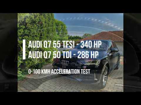 2020 Audi Q7 55 TFSI vs 50 TDI acceleration - 4k 60fps