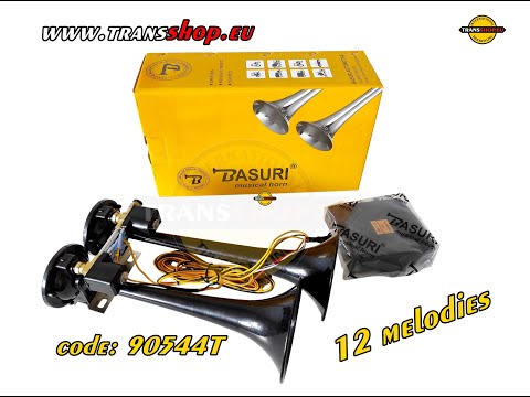 TRUCK MUSICAL AIR HORN BASURI 12 MELODIES 2 PIPES | transshop.eu | sygnał pneumatyczny | trąby