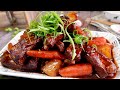 How to Make Off-The-Bone Braised Ribs with Radish & Carrots 红烧排骨 Chinese Style Pork Recipe
