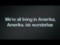 Rammstein - Amerika. lyrics in Deutsch, HD.