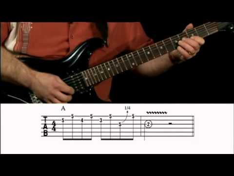 Pedal Point Blues Licks Guitar Lesson @ GuitarInstructor.com (excerpt)
