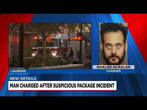 Suspect charged after officers investigate suspicious package in Laurens