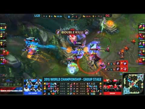 LGD vs OG - xPeke Amazing Orianna Ult and Quadra Kill - League of Legends