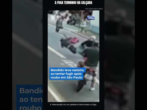 Tentou fugir com a bolsa — uma rasteira encerrou a corrida