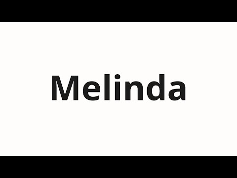 How to pronounce Melinda