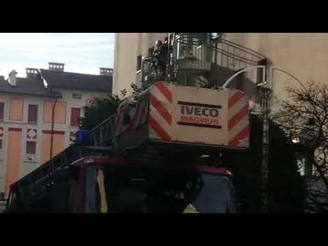 Incendio in via Perini a Trento