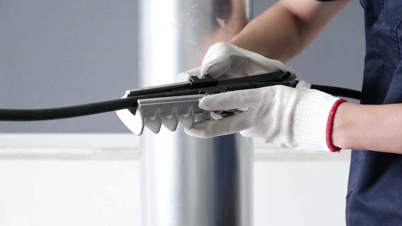 How to install the ABC cable on the anchor clamp?Example： PAL-1500 (50-70mm², 15KN)