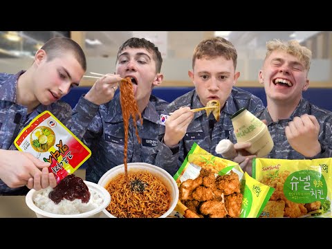 British Students go to Korean Navy Convenience Store! (ultimate boot camp reward)