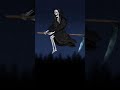 Witch flying on broom #shorts #funny #youtube #trending #viral