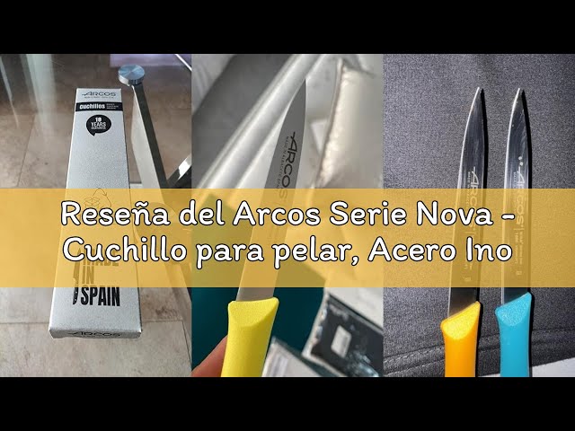 Vídeo relacionado con Arcos Set Cuchillos Mondadores. 3 Piezas Acero Inoxidable. Cuchillos Cocina Peladores Multicolor para Pelar Frutas y Verduras. Mango Ergonómico Polipropileno. Serie Nova. Naranja, Amarillo y Azul.