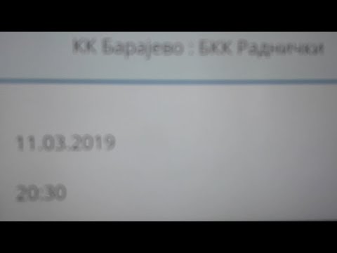 11.03.2019. 1MRL Barajevo vs BKK Radnički uživo
