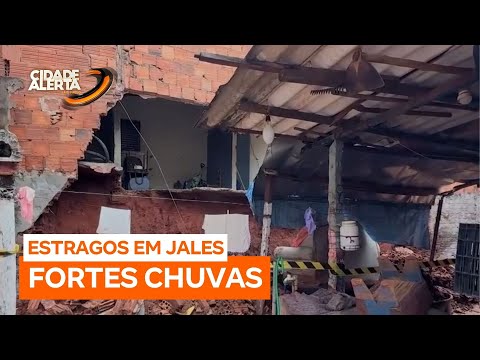 Chuva forte causa estragos e interdições em Jales (SP)