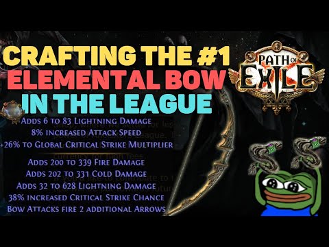 MIRROR Crafting the #1 Ele Bow for Tornado Shot and Lightning Arrow in Ancestors: Path of Exile 3.22
