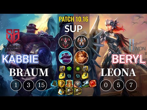 SB Kabbie Braum vs DWG BeryL Leona Sup - KR Patch 10.16