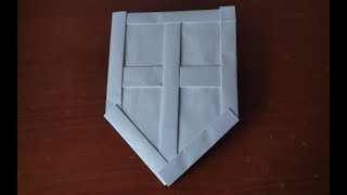 How to make paper shield very easy  Craft with Kul