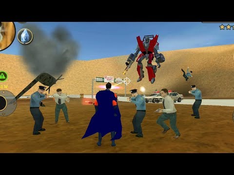 Vegas Crime Simulator - (Super Hero Kill Car robot & Police Man) Power Of Super Hero - Gameplay HD