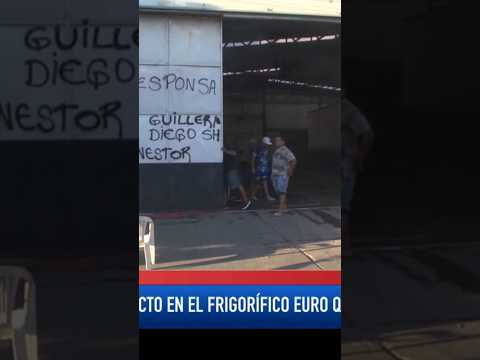 Sigue el conflicto en el frigorífico EURO. Afecta a 180 familias. Villa Gobernador Gálvez.