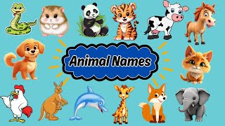 Animals' Names for Kids | Animals | Animals For Toddlers | Quizzy Kido
