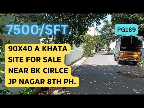 90x40 Site for Sale near BK Circle JP Nagar 8th Phase || A Khata South Facing || 7500/sft.