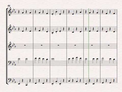 O Chanukah, O Chanukah - Sheet Music Score for Brass Quintet.