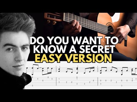 (Free PDF) Easy Do You Want To Know A Secret Fingerstyle Tab - The Beatles
