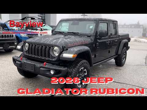 2026 Jeep Gladiator Rubicon X 4x4 in Black for sale at Bayview Chrysler Dodge Jeep Ram in Sarnia, ON