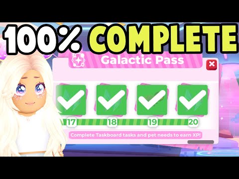 Completing ALL 20 Galactic Pass Levels in Adopt Me!