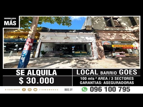 Video de YouTube - Local Alquiler Goes Montevideo iMas.uy C *