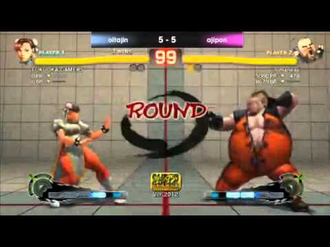 Oitajin (Chun Li) vs Ajipon (Rufus) - AE 2012 Matches FT10