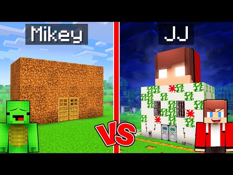 Mikey vs JJ Night Base Battle in Minecraft (Maizen)