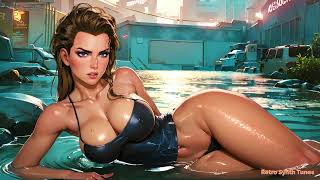 Meredith Stout In Night City 🌃  Synthwave Vibes for a Cyber City Escape 🕶️🎧 Purrfect Gaming Grooves
