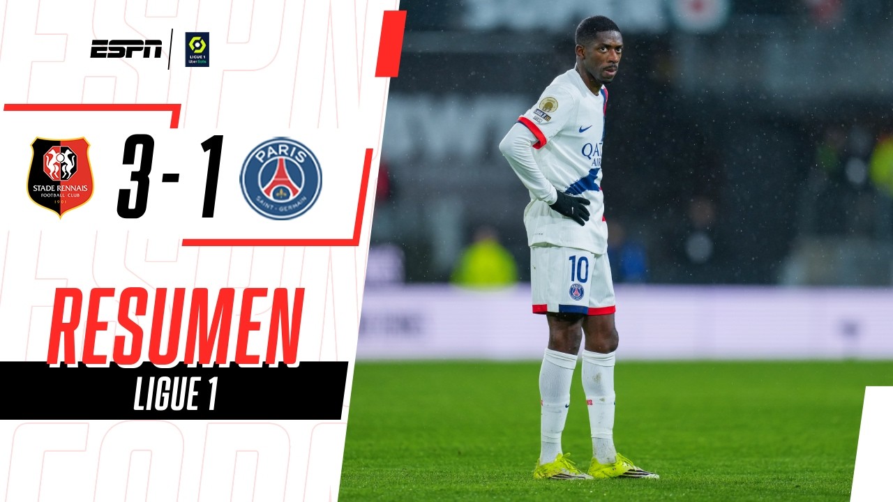 GOLPE AL LÍDER EN FRANCIA: RENNES DERROTÓ AL PSG PARA QUE FESTEJE EL LENS | Rennes 3-1 PSG | RESUMEN