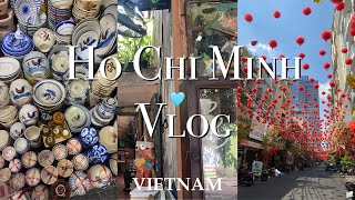 【Vietnam Vlog】ホーチミン｜食器探しの旅inバーチウ市場🌼｜簡単な路線バスの乗り方🚌