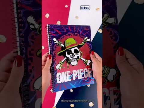 Vídeo do produto Caderno Espiral Capa Dura Universitário Connect 1 Matéria One Piece Netflix 80 Folhas