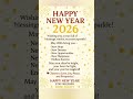 Happy New Year Wishes English Happy New Year 2026 Love Quotes Newyear 2026