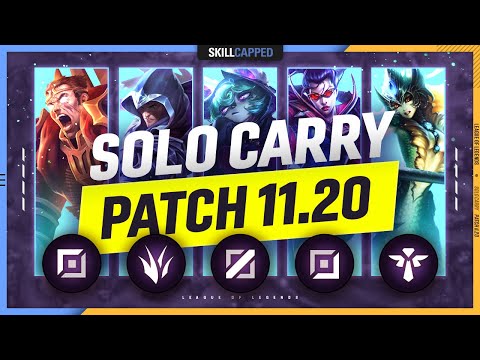 3 BEST CHAMPIONS to SOLO CARRY for EVERY ROLE in PATCH 11.20 - League of Legends