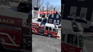 Saco, ME FD E-7 response #firetrucksresponding #firetruck #siren #emergencyresponse #firefighter