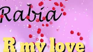 New R love status R status Rabia love name status 