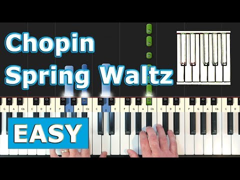 Chopin - Spring Waltz (Mariage d'Amour) - Piano Tutorial Easy - (Synthesia) Video