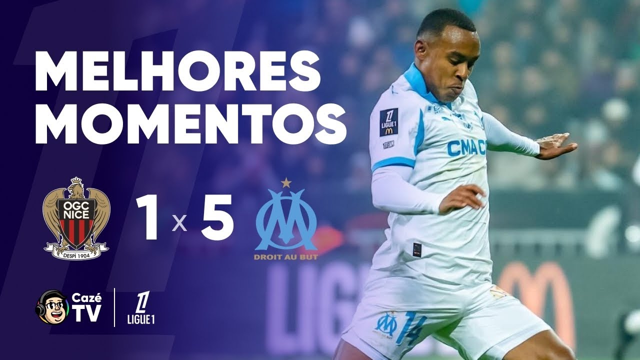 MELHORES MOMENTOS: NICE 1 X 5 MARSEILLE | LIGUE 1 25/26 | 13ª RODADA